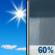 Today: A chance of showers and thunderstorms between noon and 3pm, then showers likely and possibly a thunderstorm after 3pm.  Increasing clouds, with a high near 95. South wind 6 to 13 mph becoming north in the morning. Winds could gust as high as 21 mph.  Chance of precipitation is 60%.
