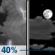 Monday Night: A 40 percent chance of showers and thunderstorms before midnight.  Mostly cloudy, with a low around 53.